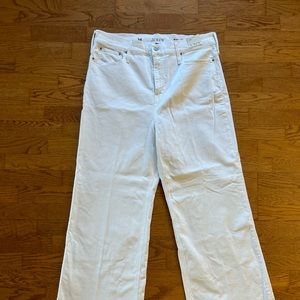 J Crew NWT size 18/34” white wide leg trouser jeans